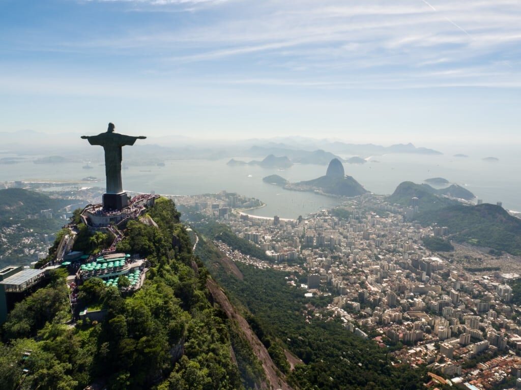 Scenic landscape of Christ the Redeemer in Rio de Janeiro, Brazil