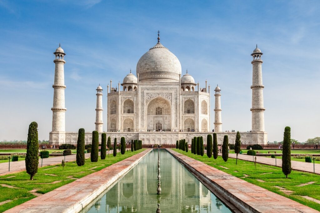 Iconic building of Taj Mahal, India