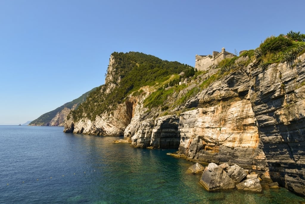 Beautiful landscape of Byron’s Grotto, Porto Venere