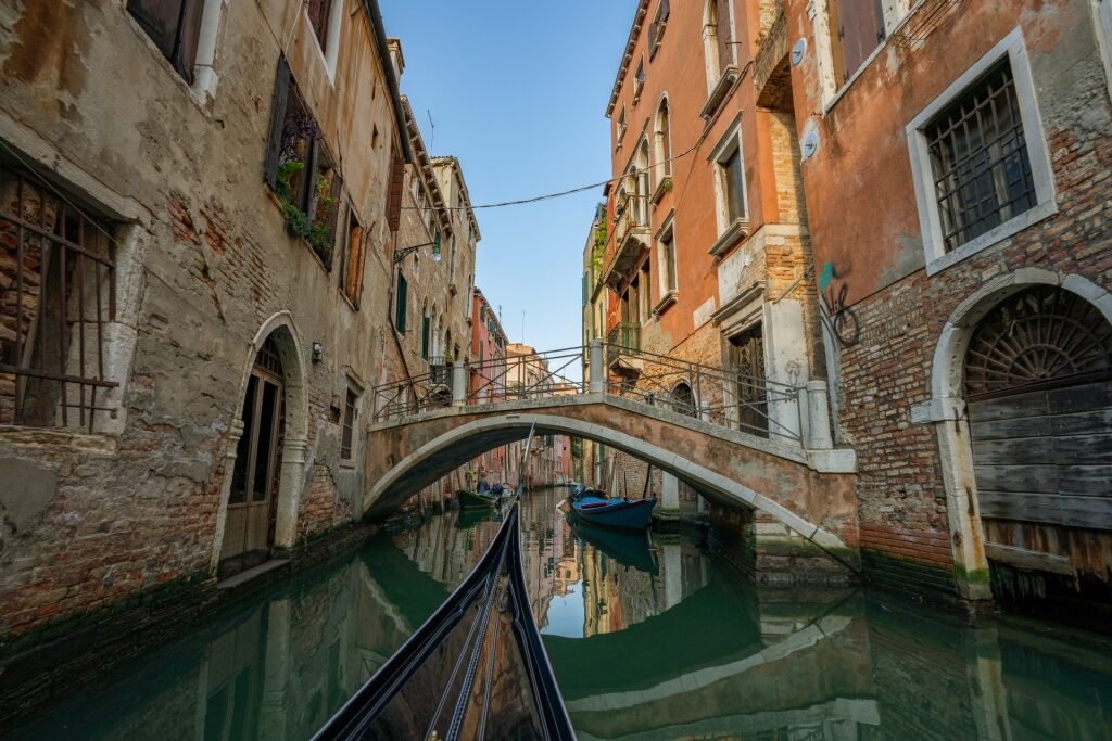 Gondola cruising in Grand Canal, Venice
