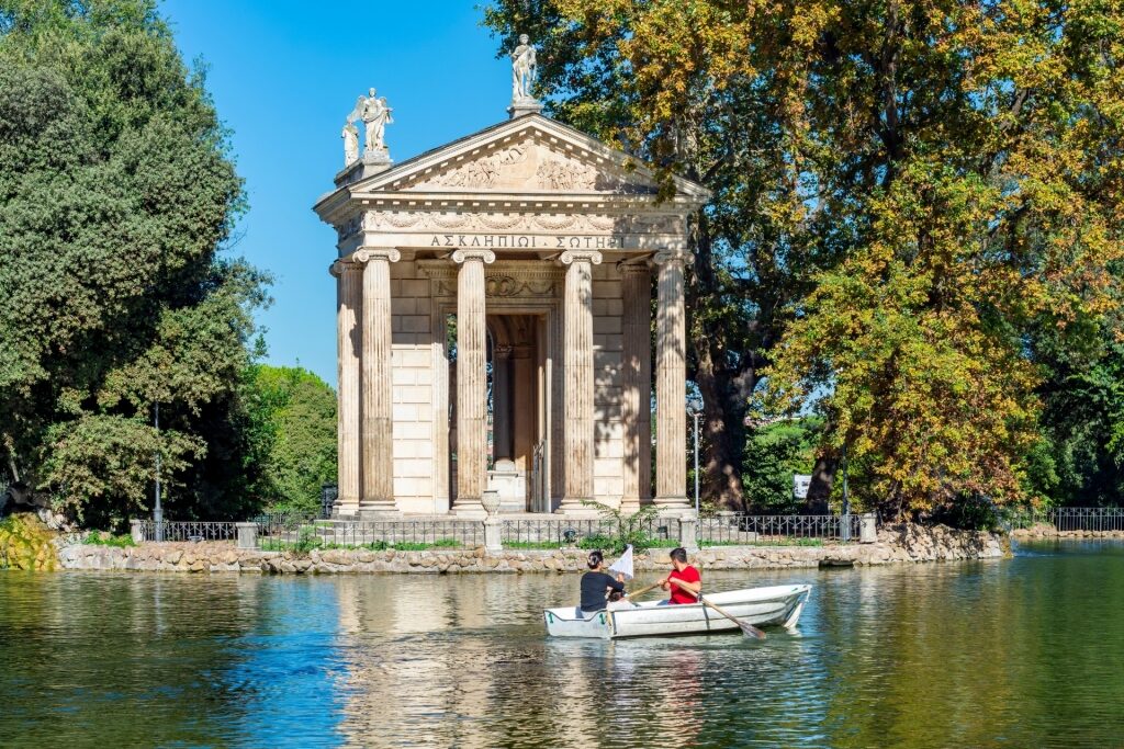 Historical site of Temple of Asclepius, Rome