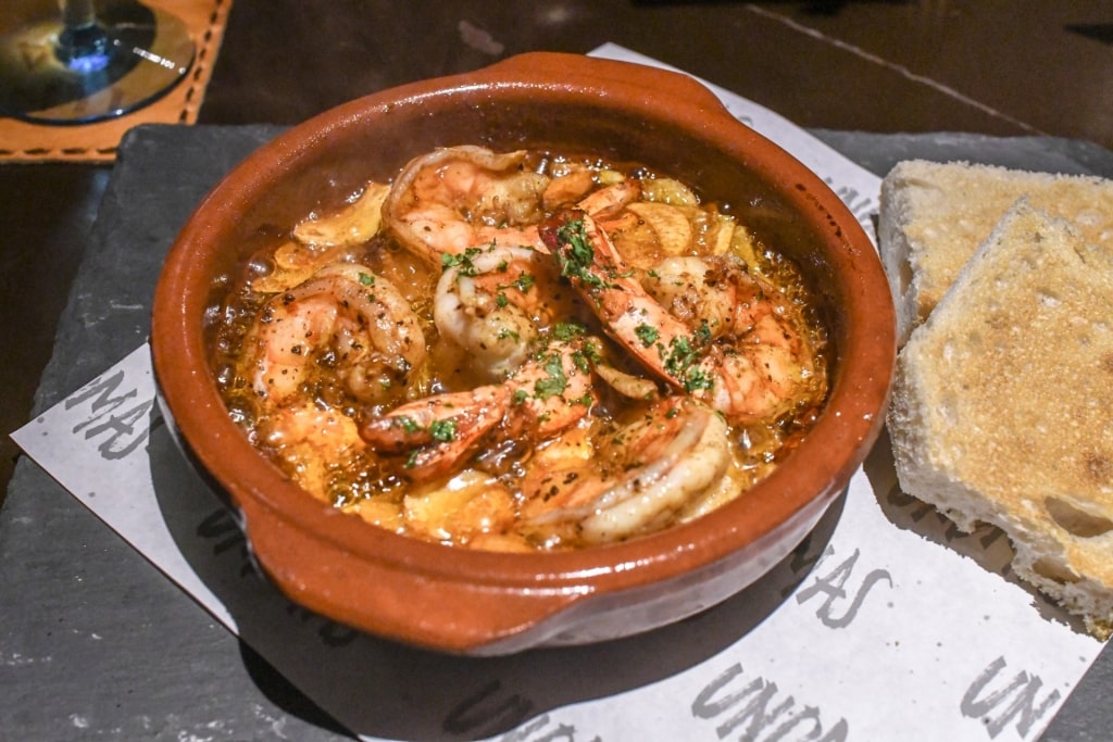 Bowl of Gambas al Ajillo