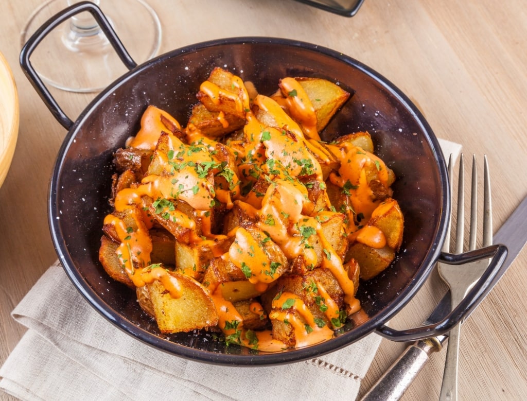 Plate of Patatas bravas