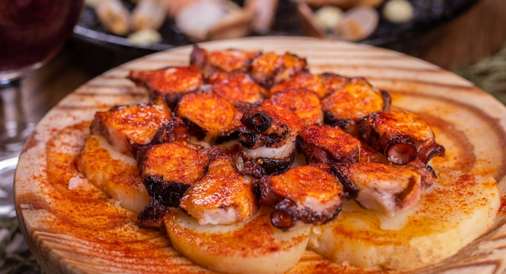 Platter of Pulpo a la gallega