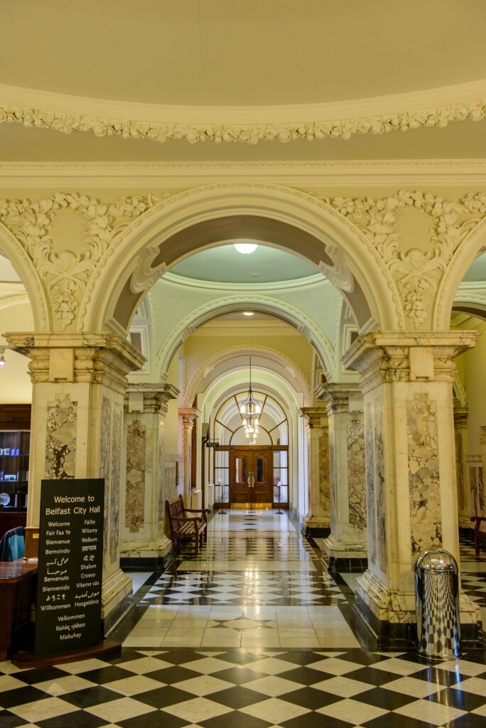 View inside Belfast City Hall