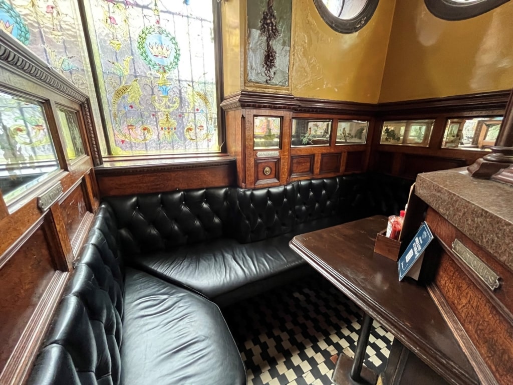 View inside the Crown Liquor Saloon