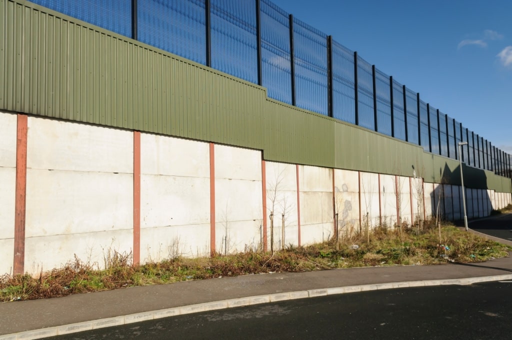 View of Peace Wall Belfast