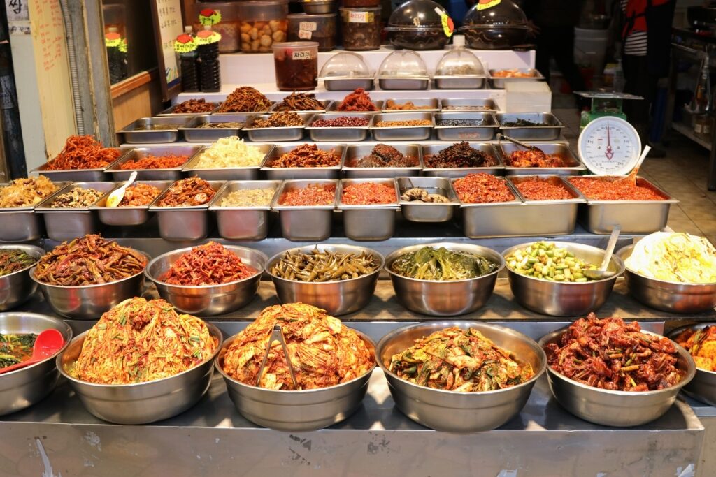 Food inside Dongmun Market