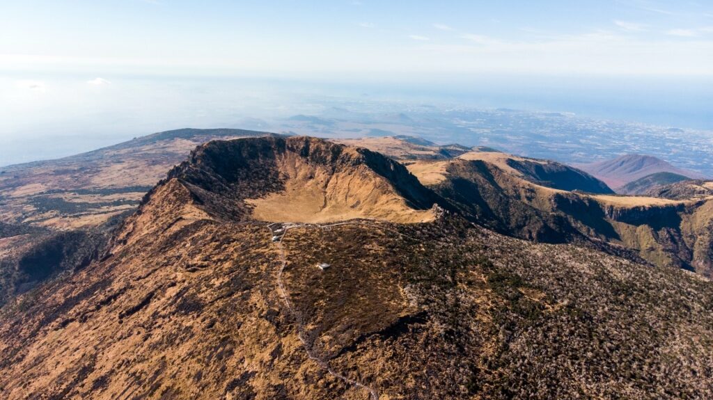 Aerial view of Mt. Hallasan