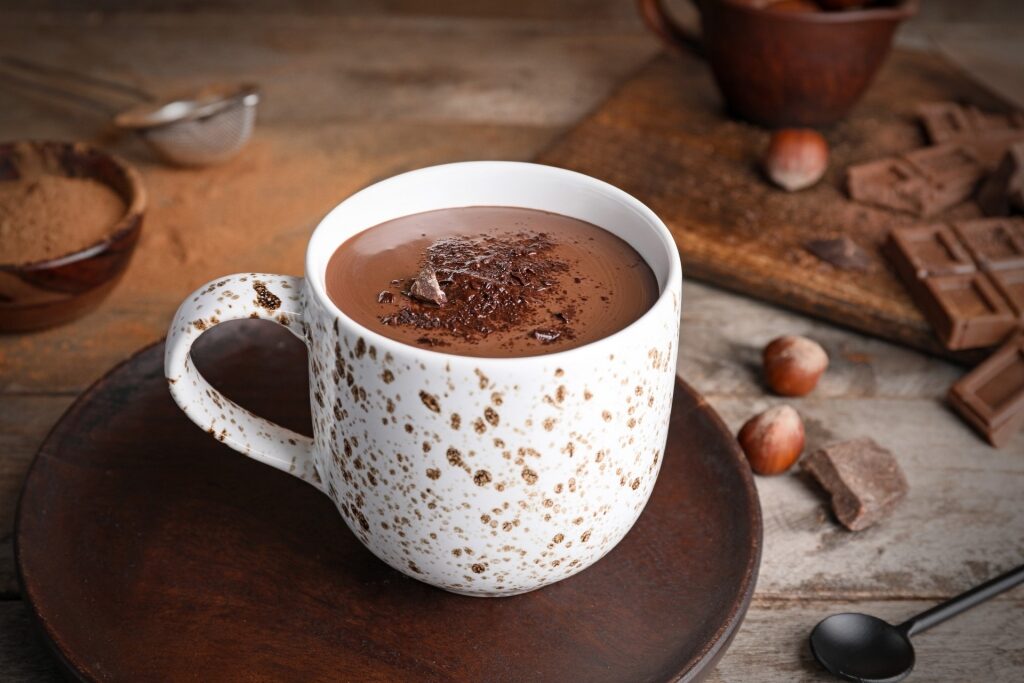 Hot chocolate in a mug