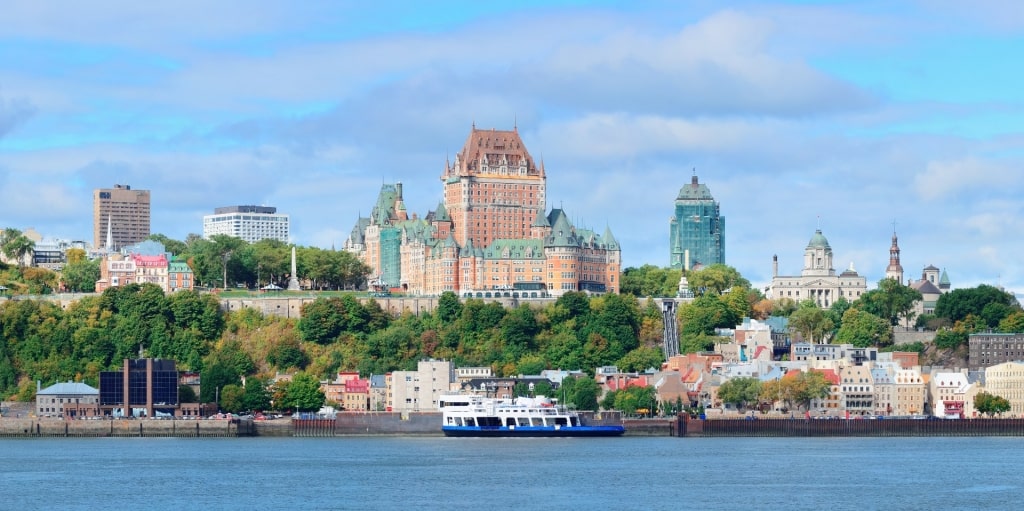 Waterfront view of Quebec with St. Lawrence River