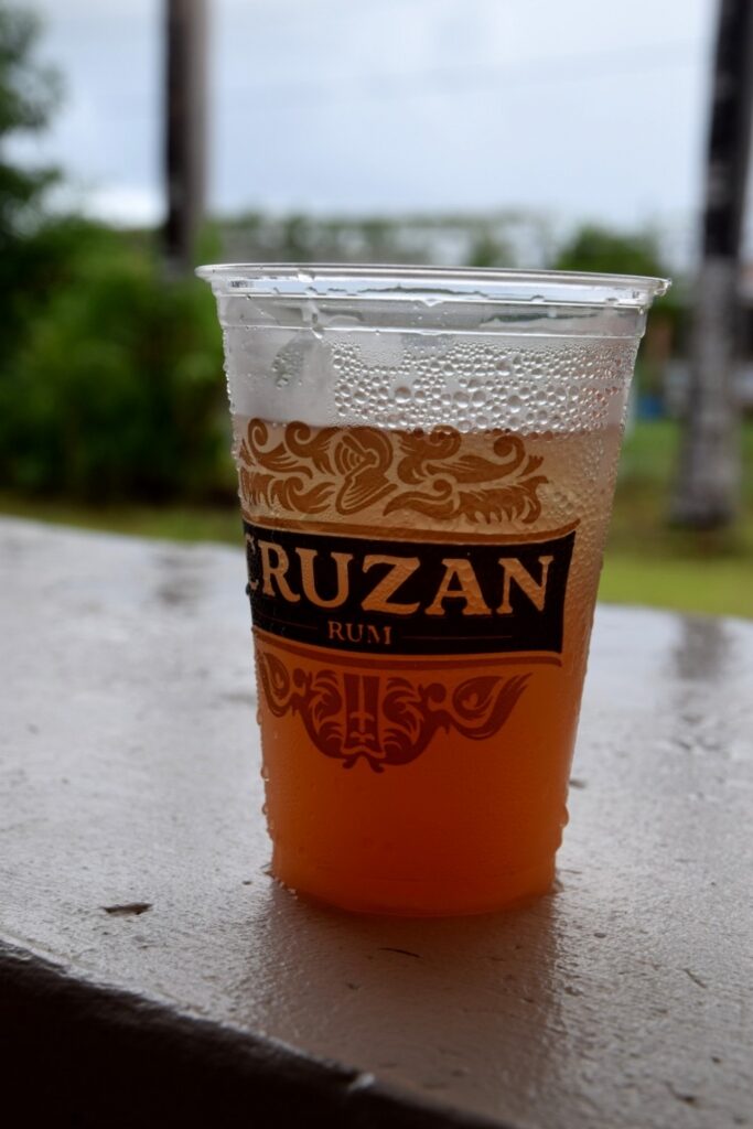 Cup of Cruzan rum