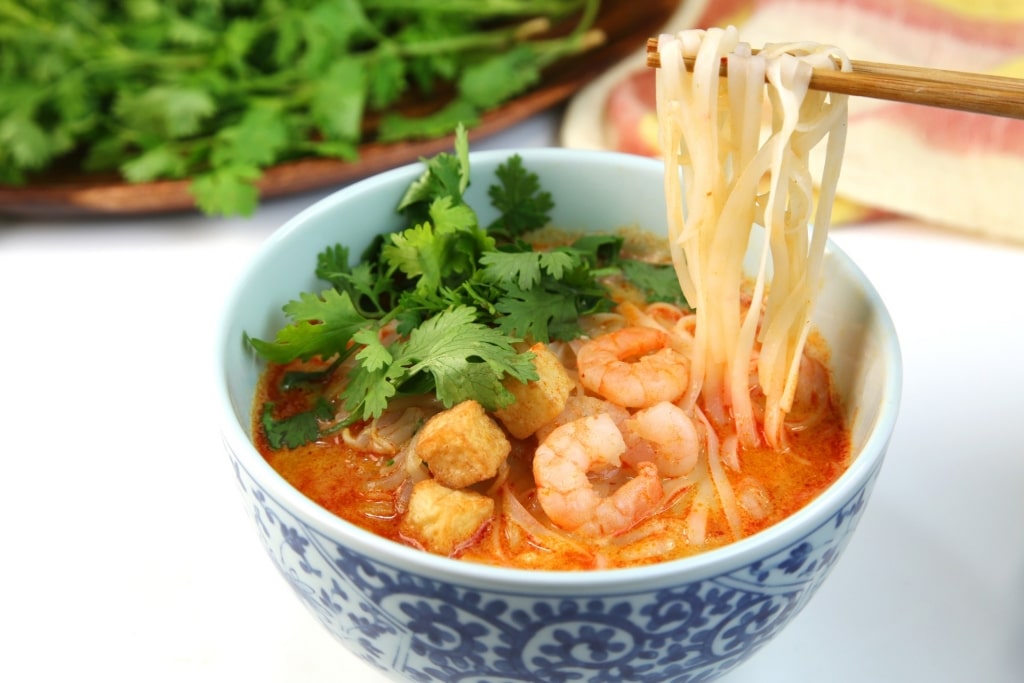 Bowl of Laksa noodles