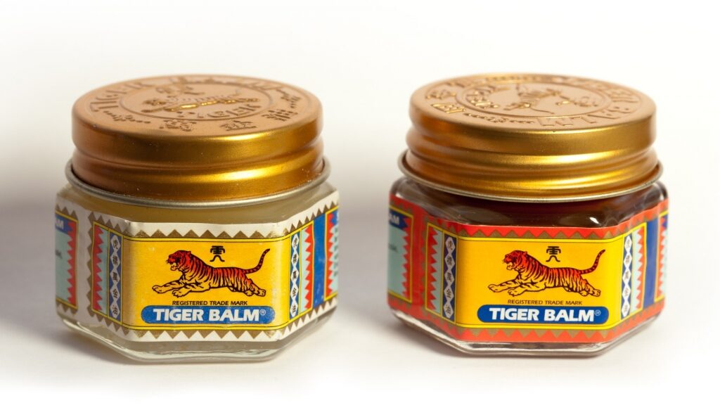 Table of Tiger Balm