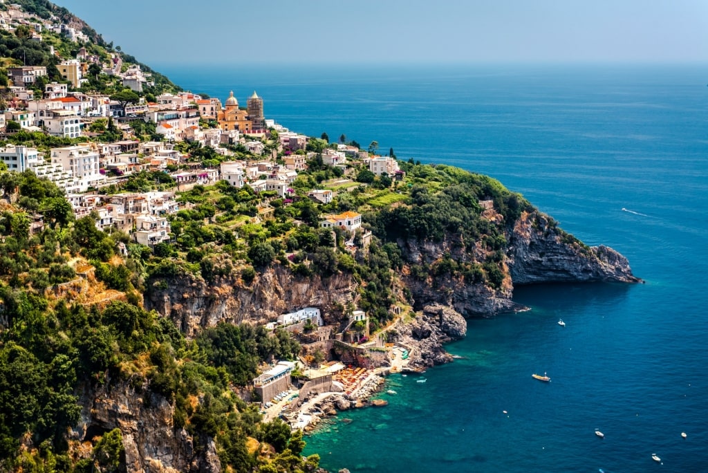 Aerial view of Praiano