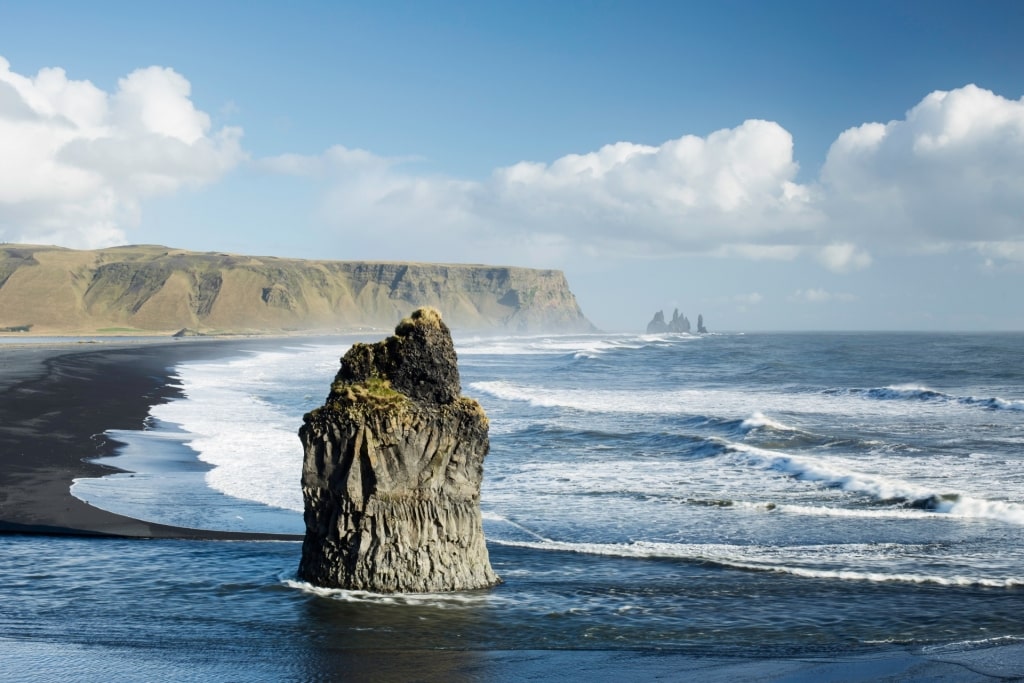 Black sand beach of Dyrholaey Beach