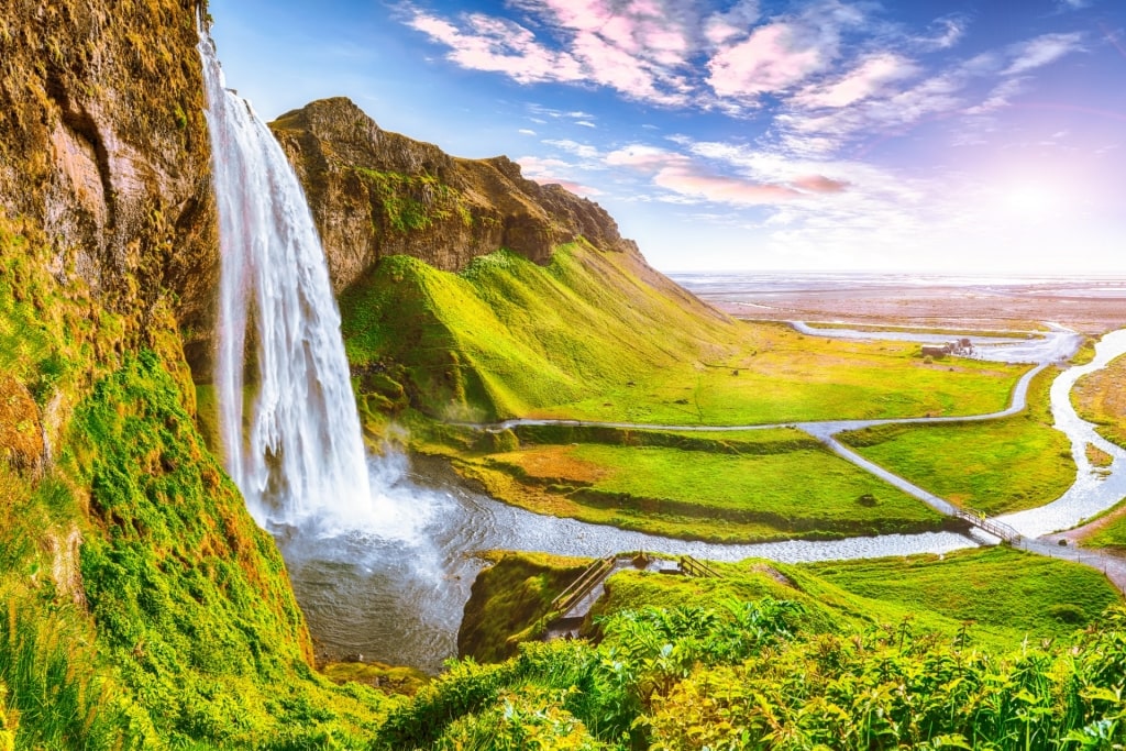 Majestic view of Seljalandsfoss