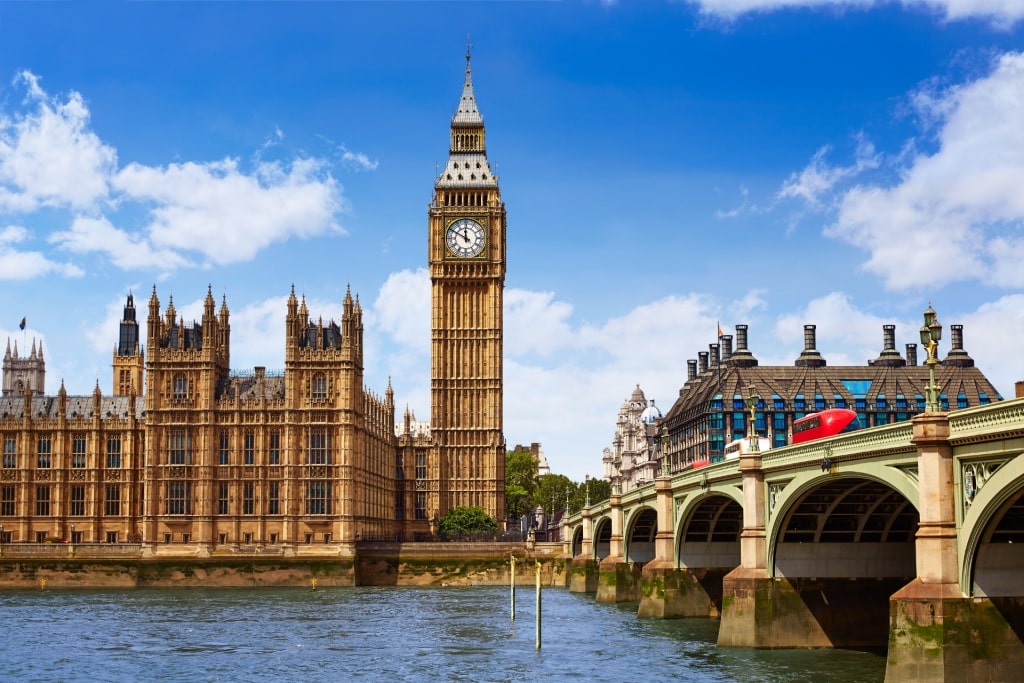 Waterfront view of London