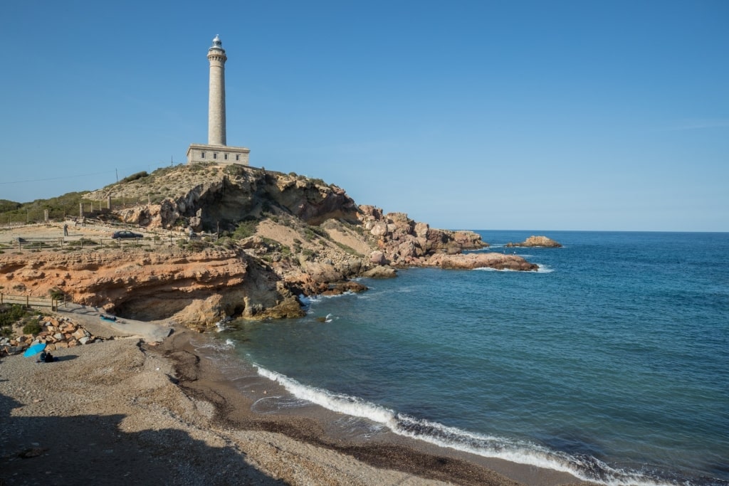 Faro Cabo de Palos in Cartagena, Spain