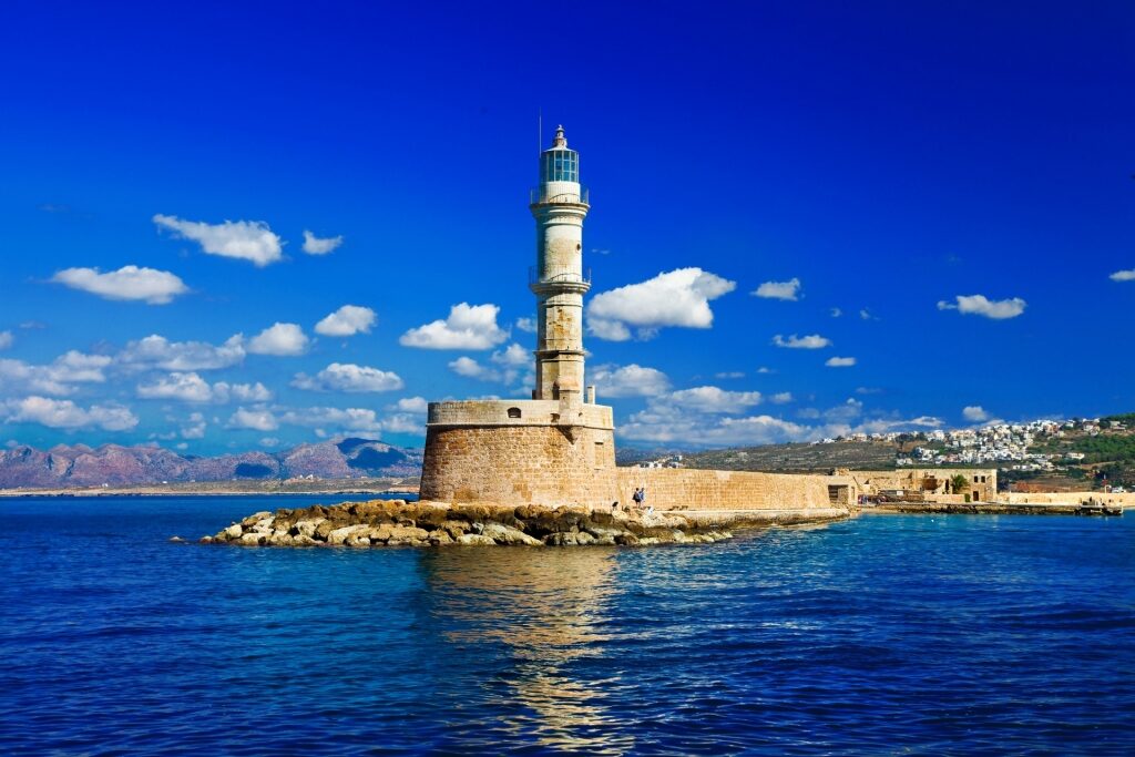 Scenic landscape of Lighthouse of Chania, Crete