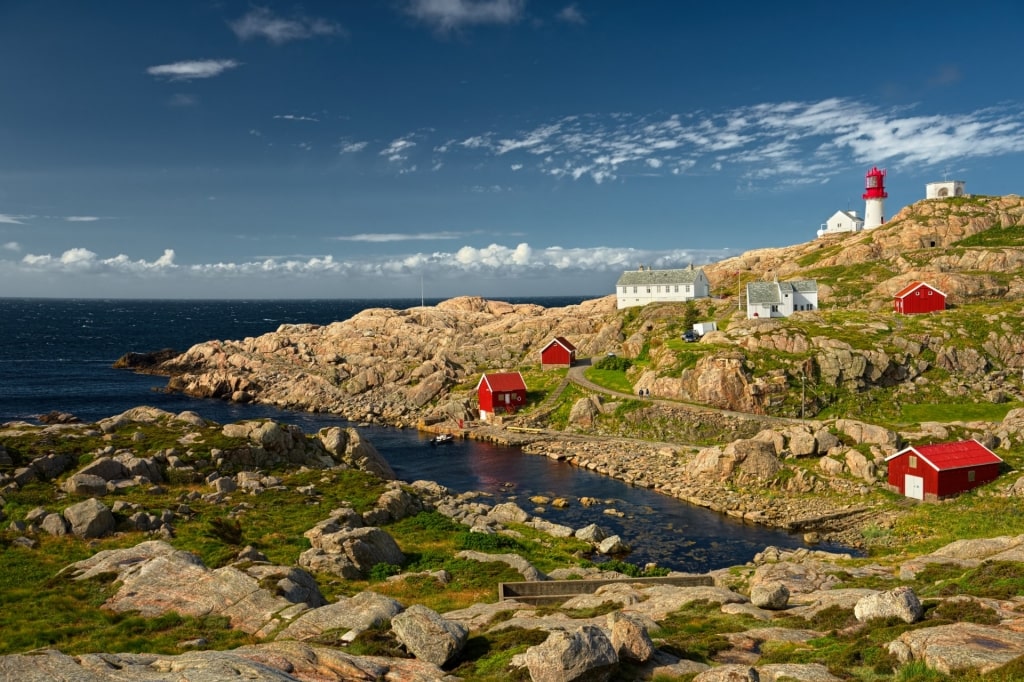 Beautiful landscape of Lindesnes Lighthouse, near Kristiansand, Norway