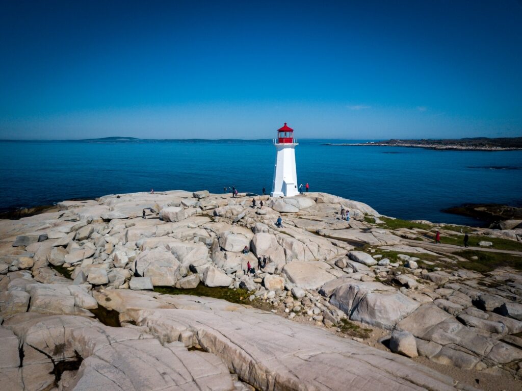Landscape of Peggy's Point Lighthouse, near Halifax, Nova Scotia