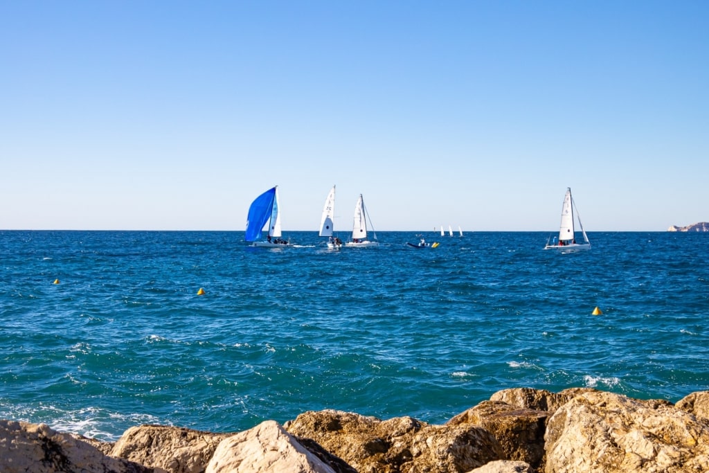 View from Plages du Prado