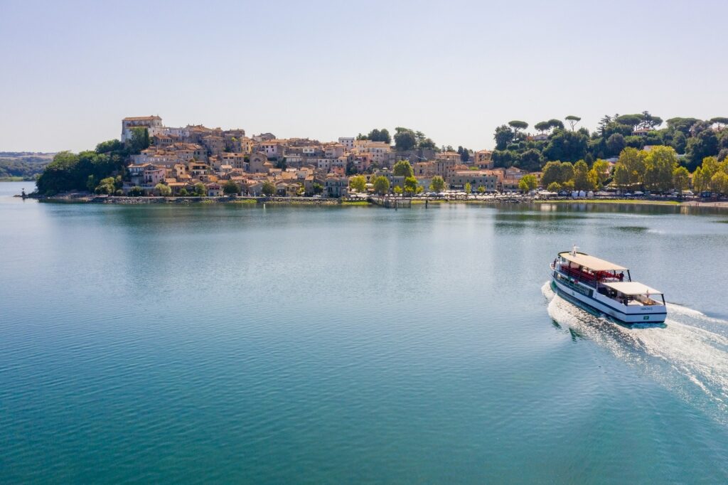 Calm waters of Lake Bracciano, Rome