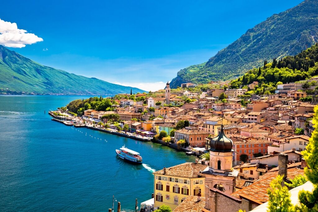 Beautiful landscape of Lake Garda, near Venice