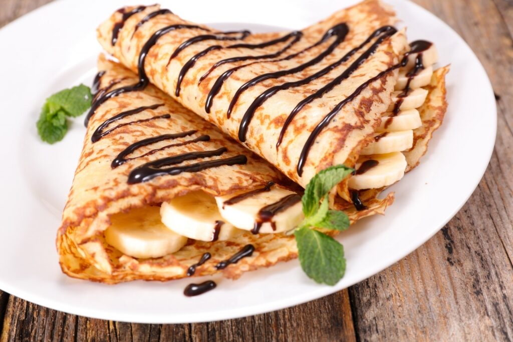 Crepes on a plate