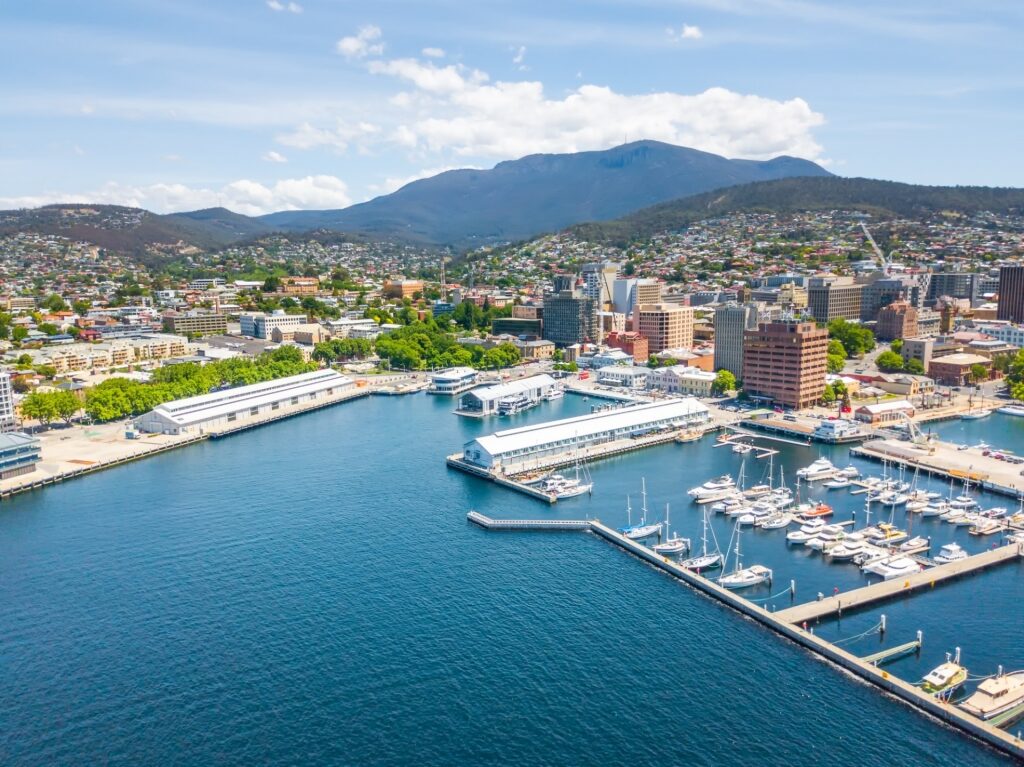 Waterfront of Hobart in Tasmania, Australia