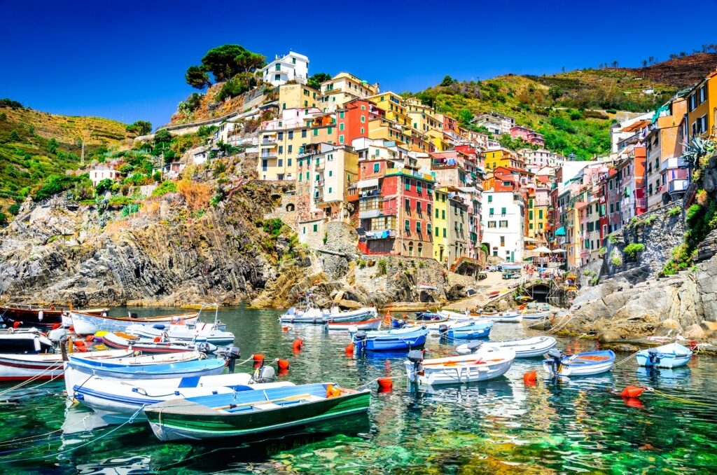 Waterfront of Riomaggiore in Cinque Terre, Italy