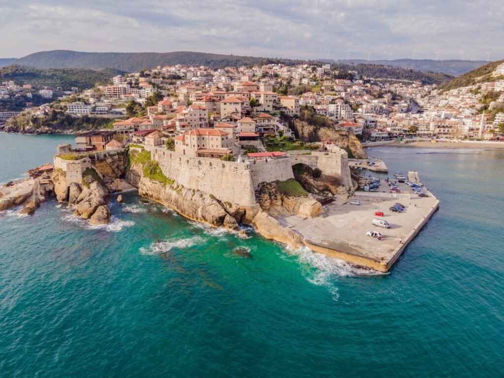 Waterfront view of Ulcinj Fortress