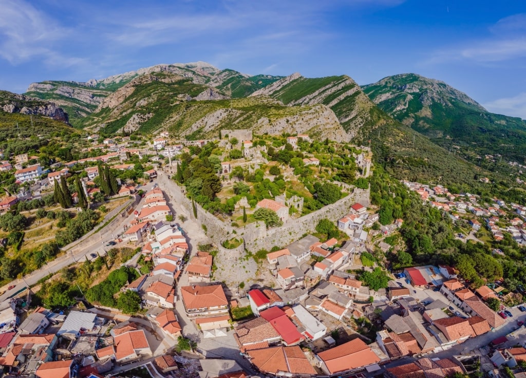 Aerial view of Stari Bar