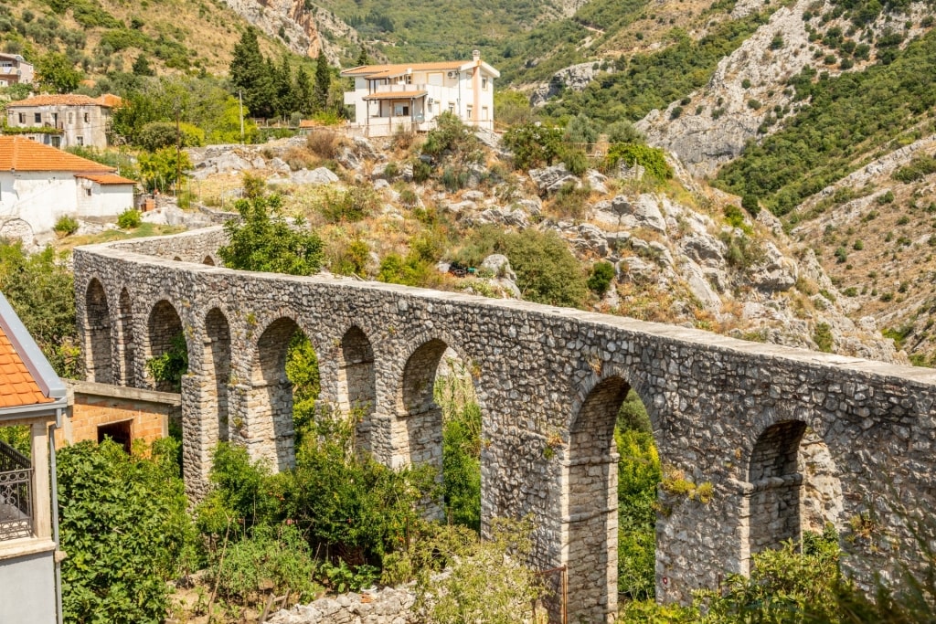 View of Stari Bar aqueducts