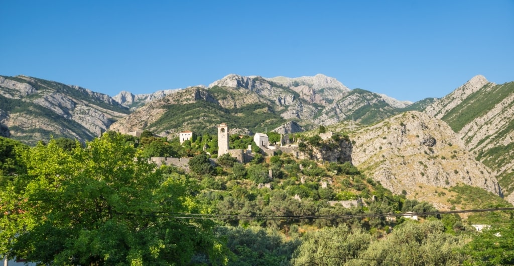 Aerial view of Stari Bar