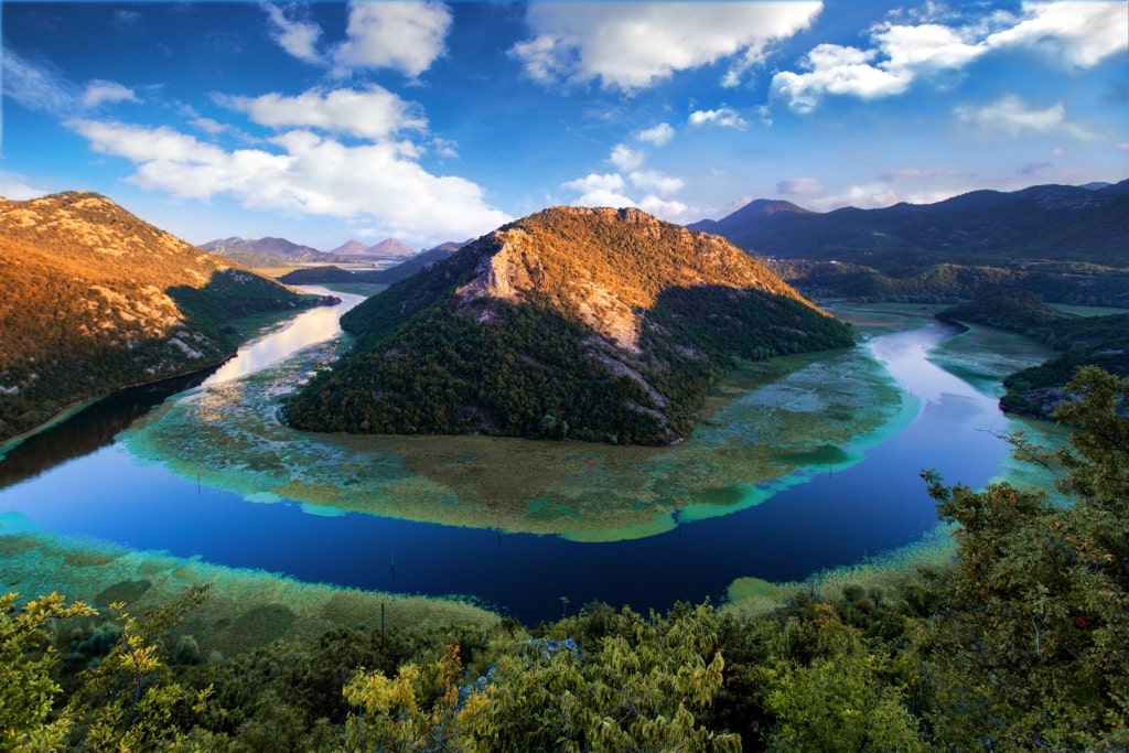 Scenic landscape of Skadar Lake National Park