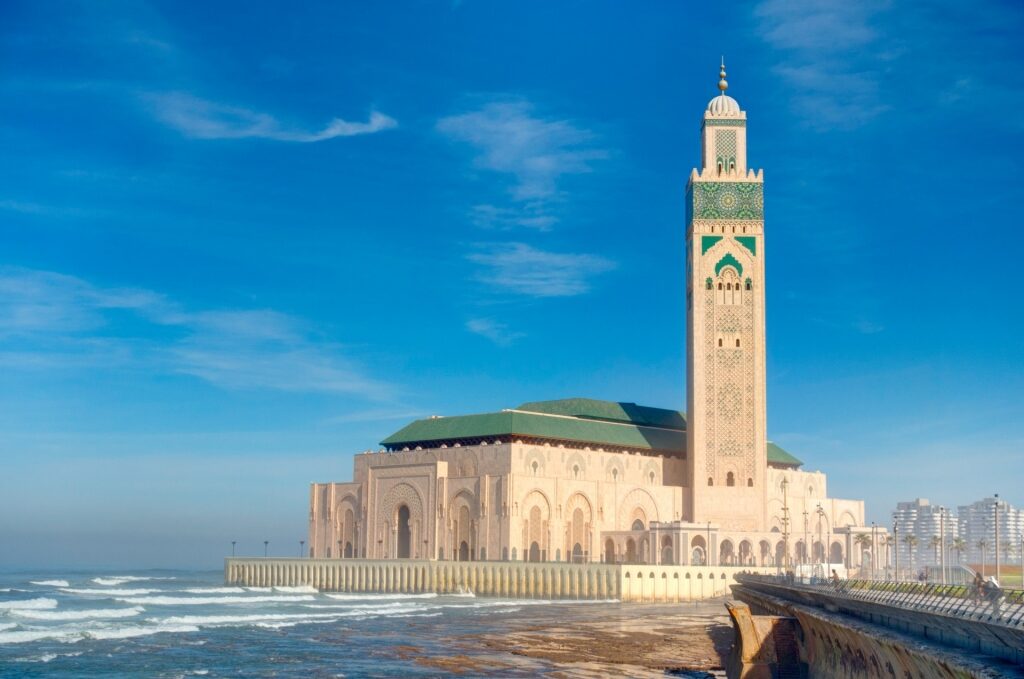 Beautiful exterior of Hassan II Mosque