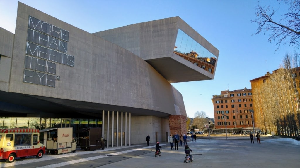 Unique facade of Maxxi, Rome