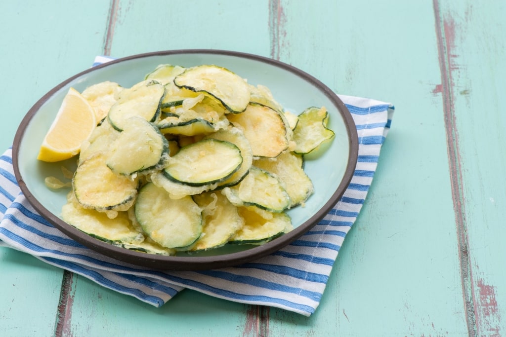 Plate of Fried zucchini