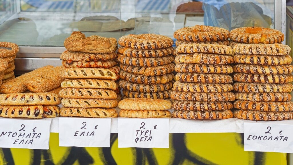 Koulouri from a street food stand