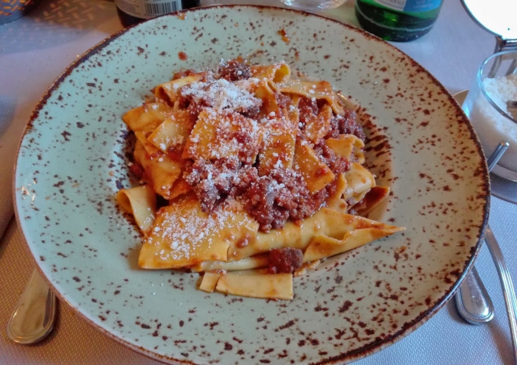 Plate of Pappardelle al cinghiale