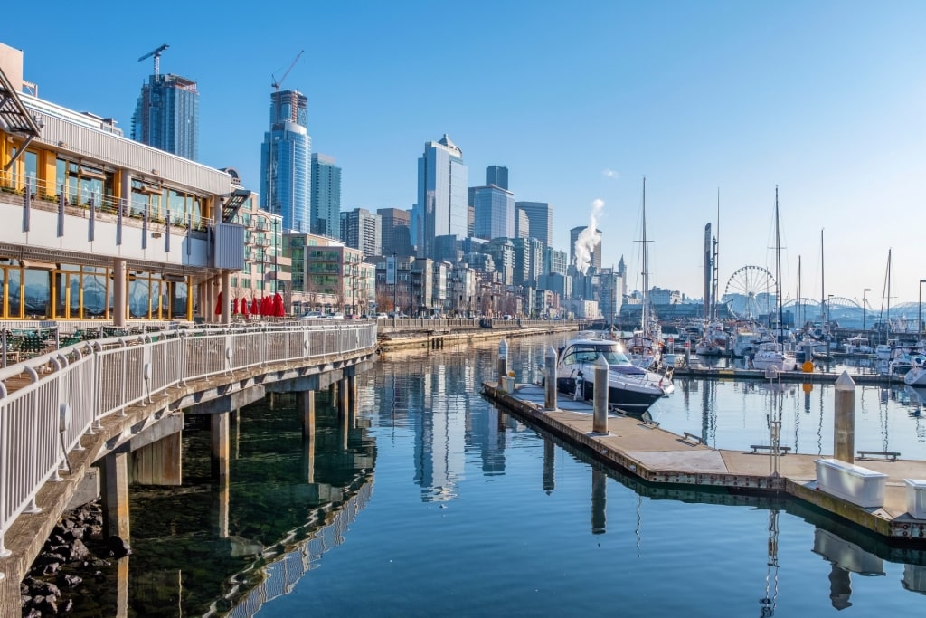 Waterfront view of Downtown Seattle, Washington