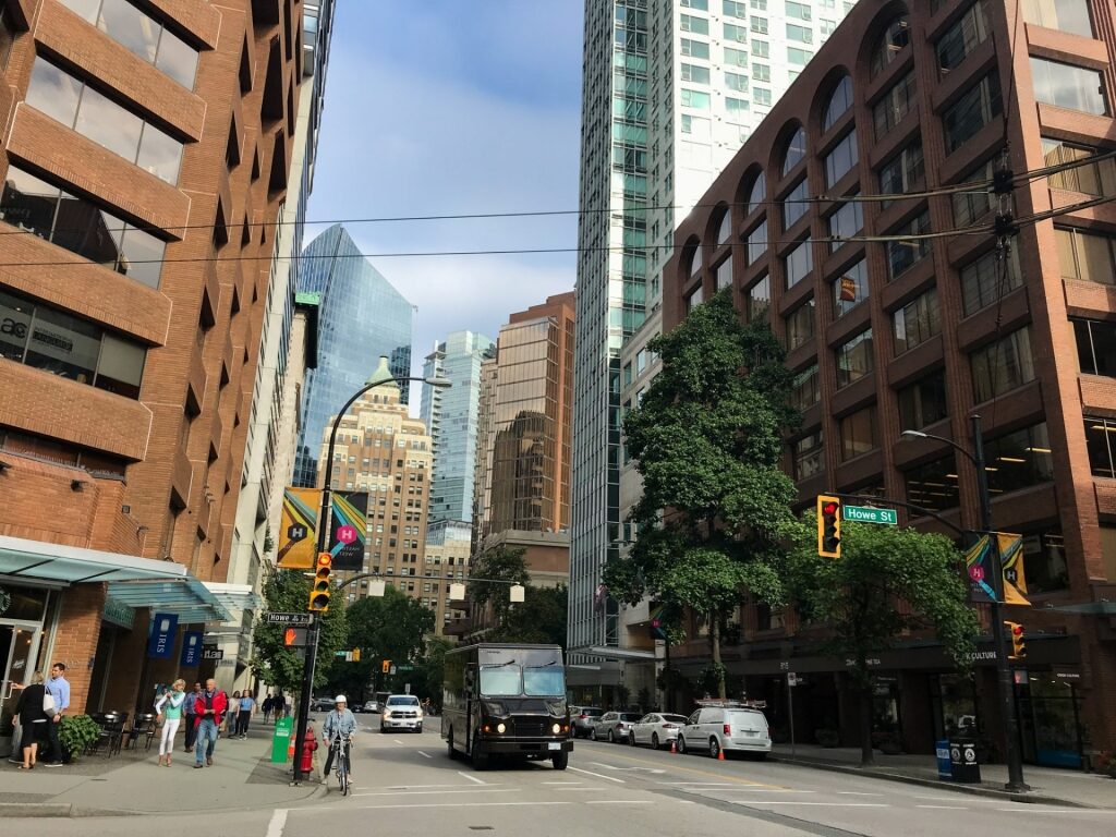 Street view of Vancouver, Canada