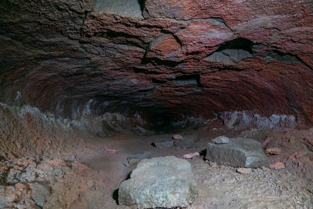 View inside Leiðarendi Cave