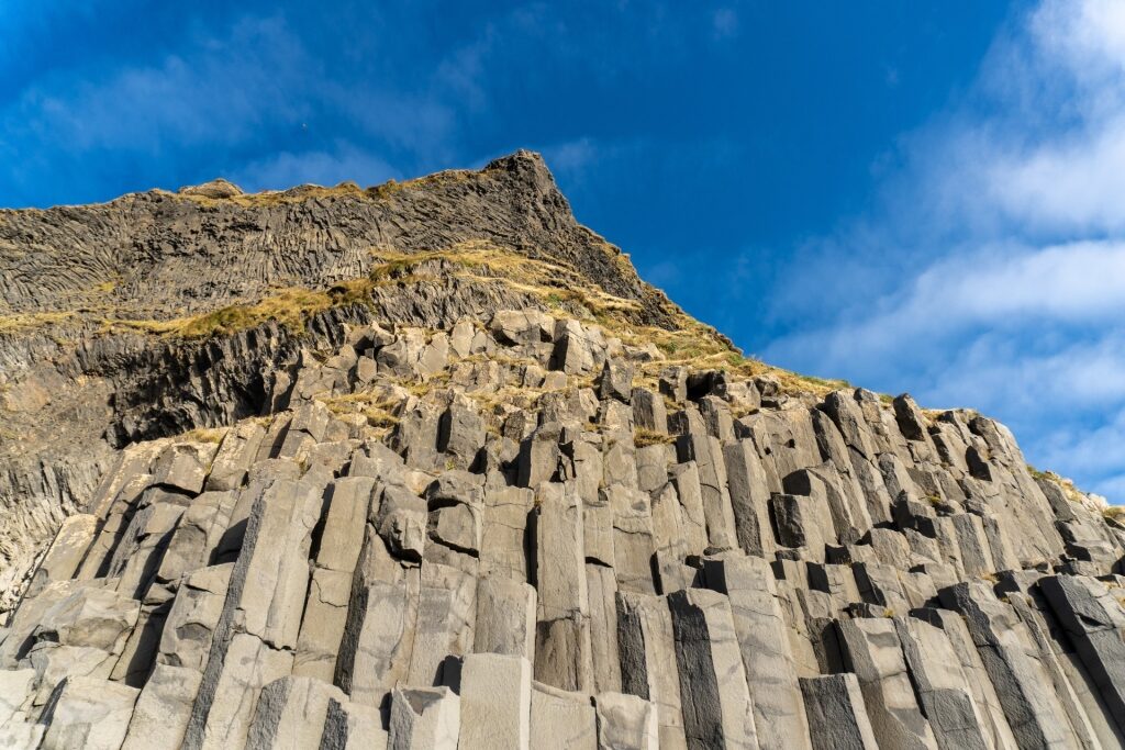 Unique rock formations in Reynisfjall