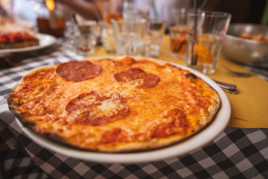 Plate of Roman pizza