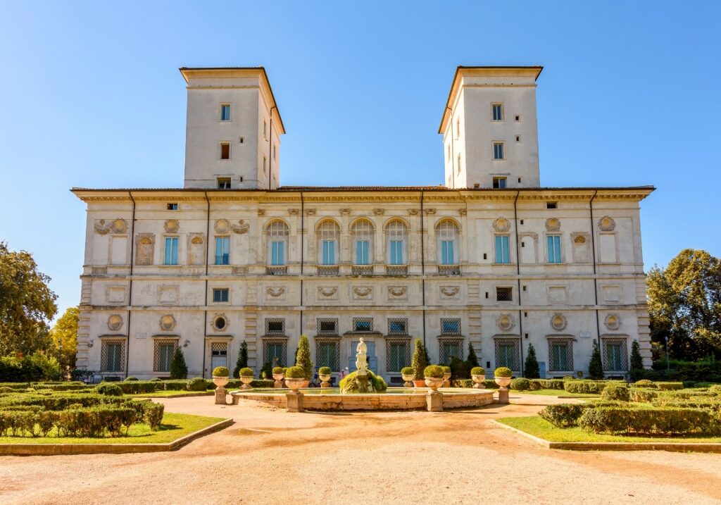 Elegant exterior of Villa Borghese
