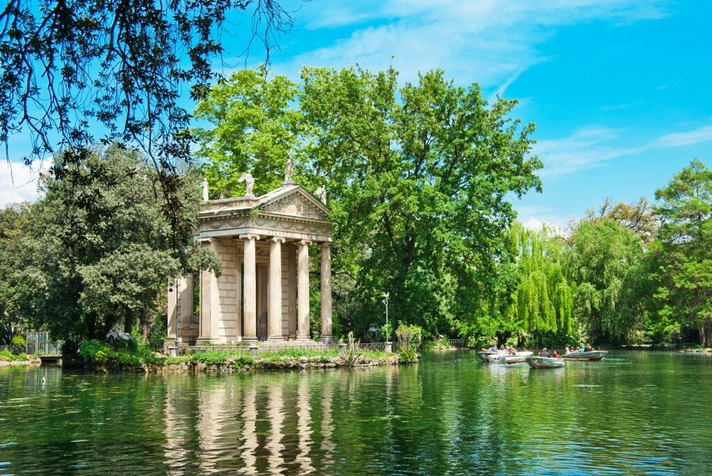 Lake within Villa Borghese