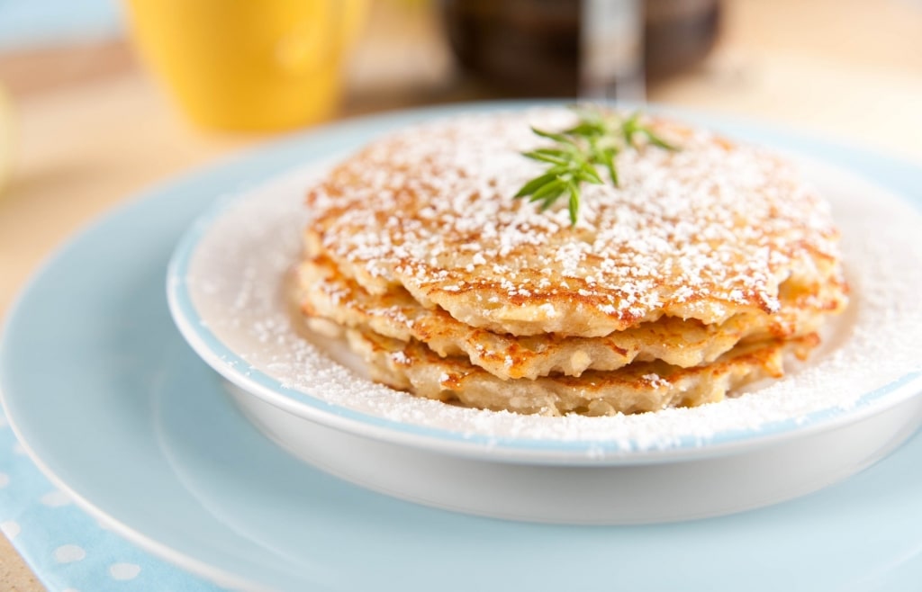 Plate of Raggmunk (potato pancakes)